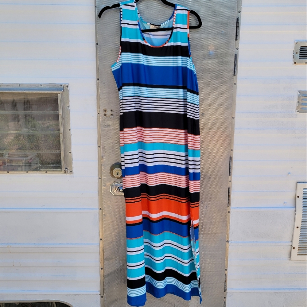 Avenue Women's Plus Size Striped Dress 18 20 2x